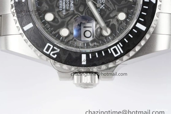 MiroTime 0219 Submariner Sandblasted DIWF Best Edition Carbon Bezel Carbon Dial Dial on SS Bracelet VR ModernLook 2064